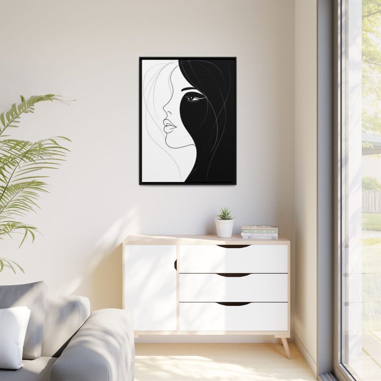 Contemporary Abstract Face Wall Art Unique Canvas Painting - Image 15