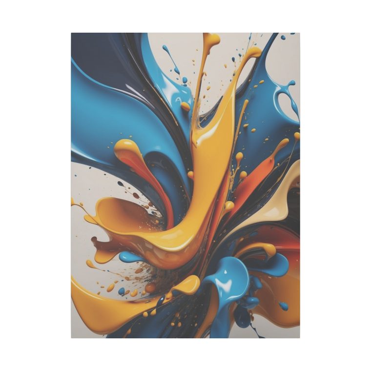 Dynamic Splash Vibrant Abstract Modern Oil Art for Wall Display - Image 13