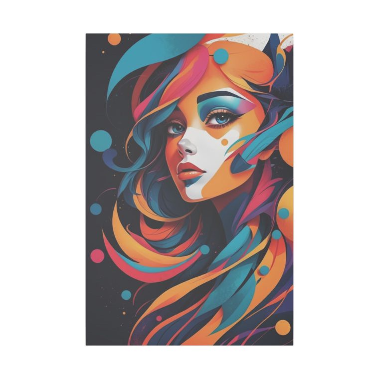 Vivid Portrait Abstract Expression with Dynamic Colors and Flow - Image 2
