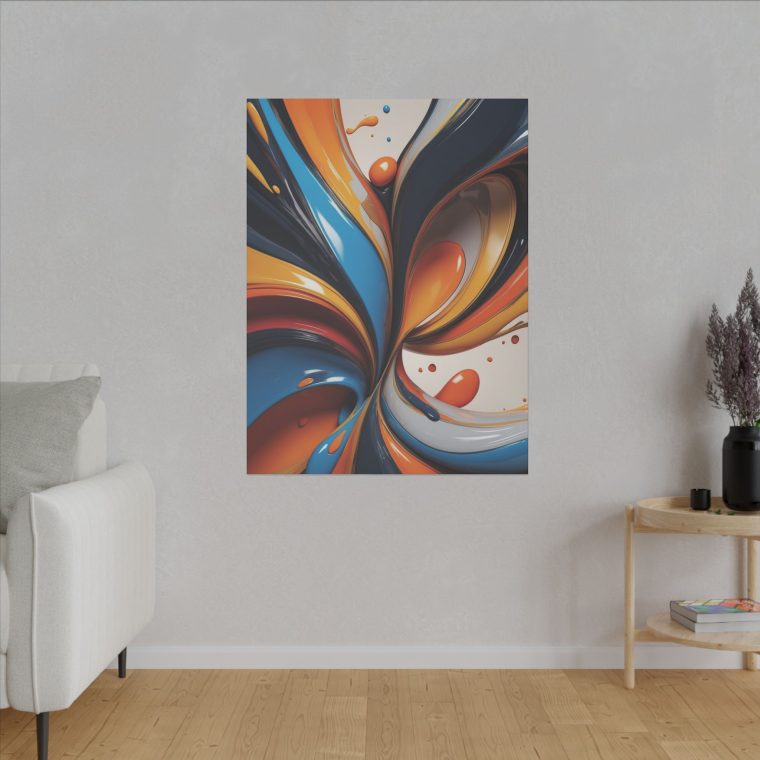 Vibrant Whirl Abstract Fluid Art Oil Painting Wall Décor - Image 15