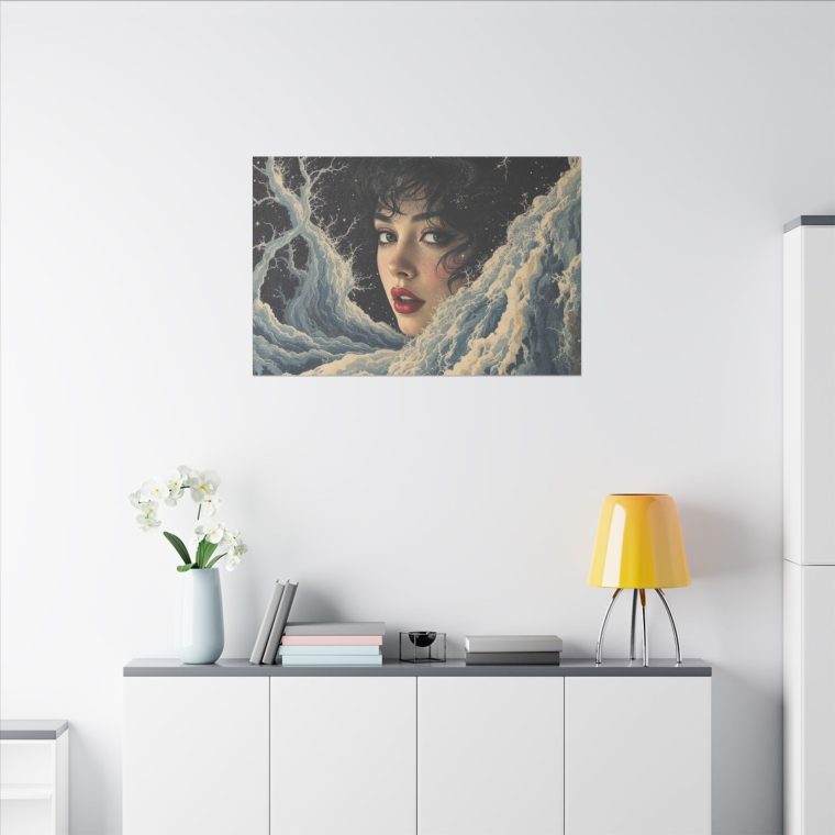Ethereal Moonlit Portrait Surreal Beauty Amidst Dreamlike Storms - Image 12