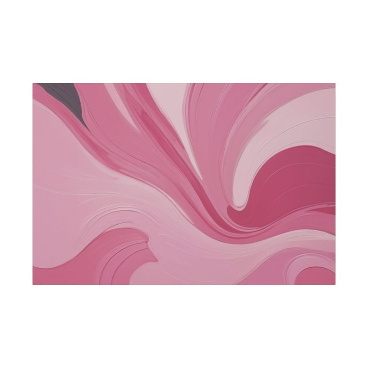 Gentle Pink Flow Abstract Oil Painting with Subtle Elegance - Image 2