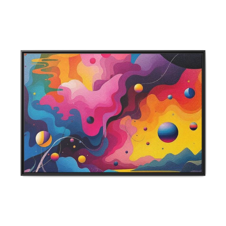 Modern Abstract Paint Swirls Large Canvas Wall Art - Image 9