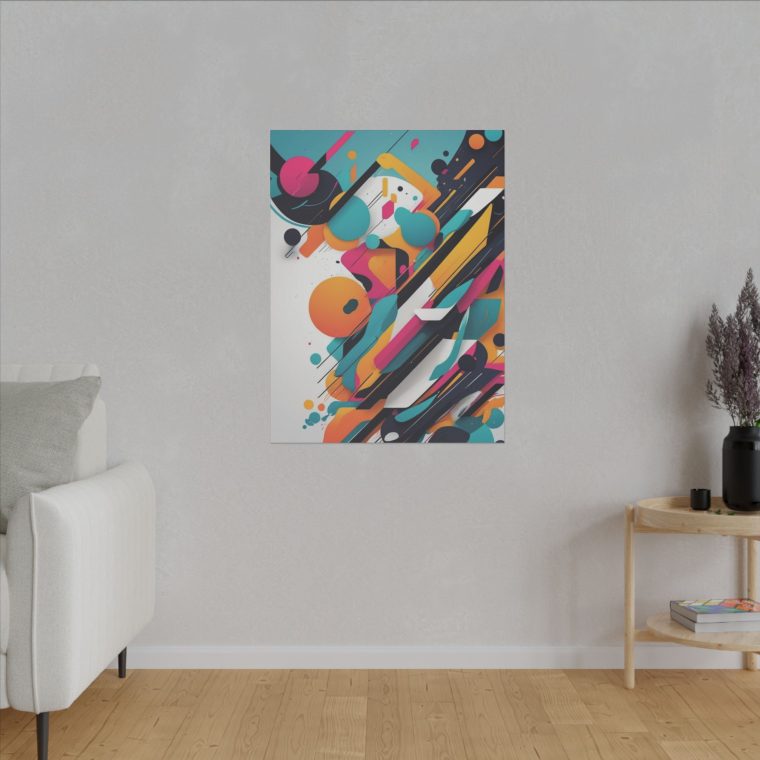Dynamic Collision of Color and Geometry Wall Art - Image 7