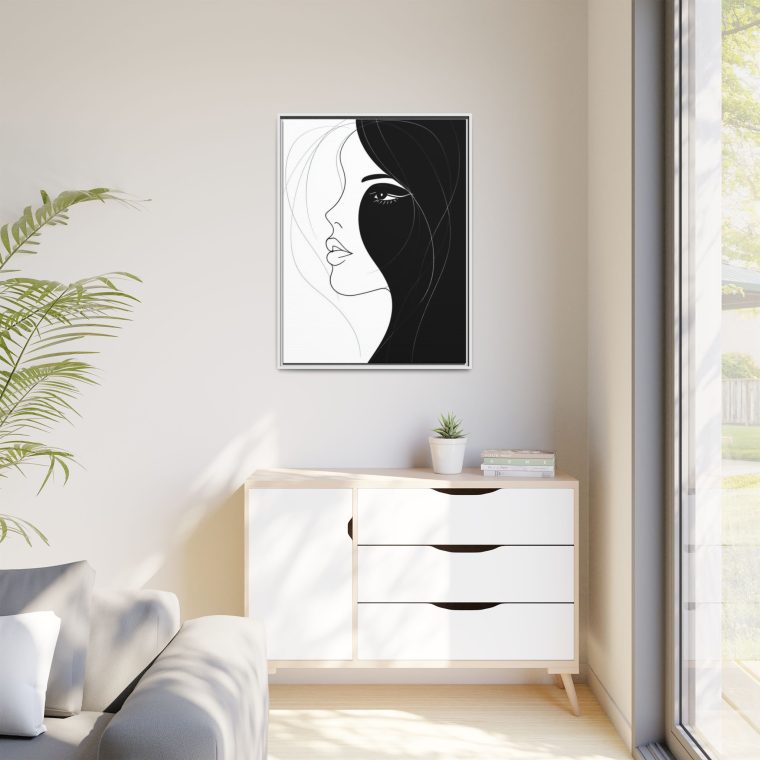 Contemporary Abstract Face Wall Art Unique Canvas Painting - Image 23