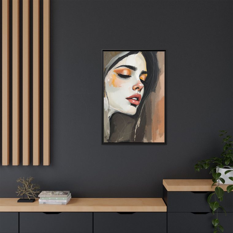 Modern Boho Abstract Face Earth Colors Wall Print - Image 8
