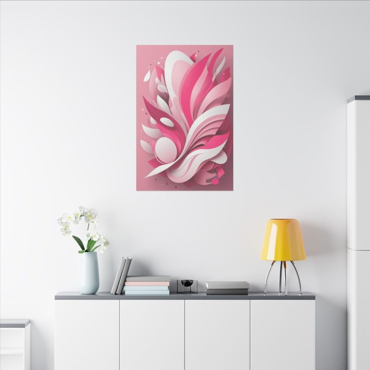 Blooming Abstraction Dynamic Pink Layers and Sculpted Forms - Image 12