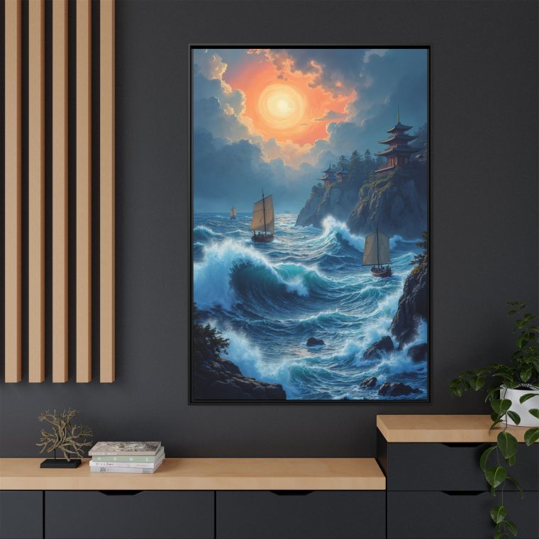 Japanese Great Wave Canvas Print Large Wall Art - Image 4