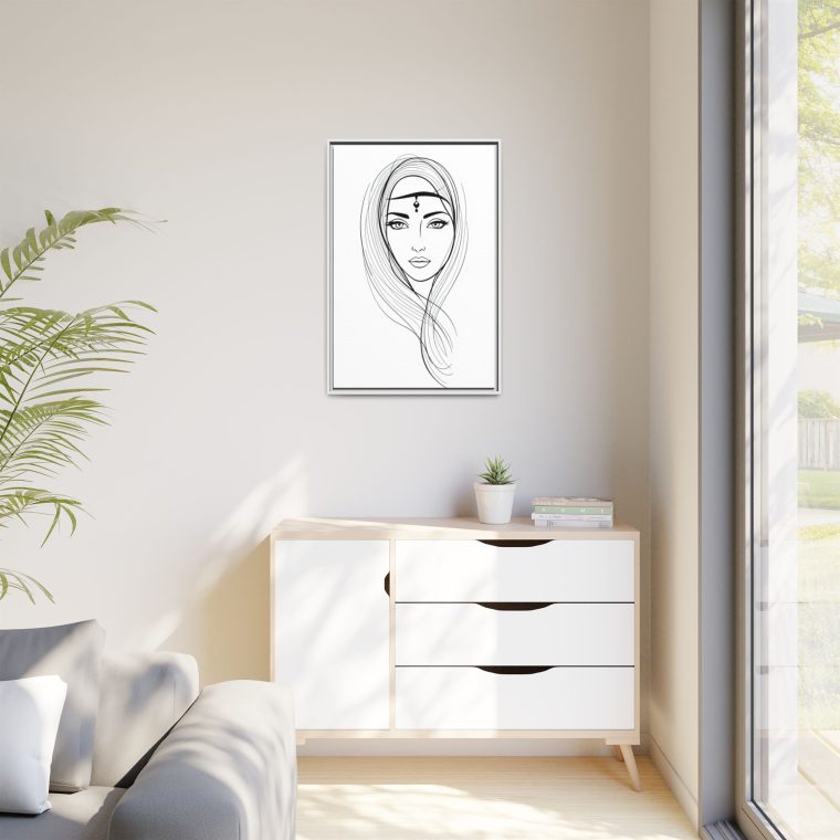 Framed Abstract Face Wall Art Contemporary and Chic Design - Image 15