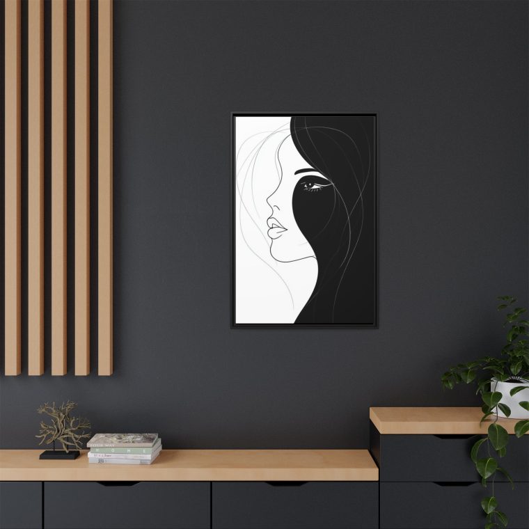 Contemporary Abstract Face Wall Art Unique Canvas Painting - Image 8