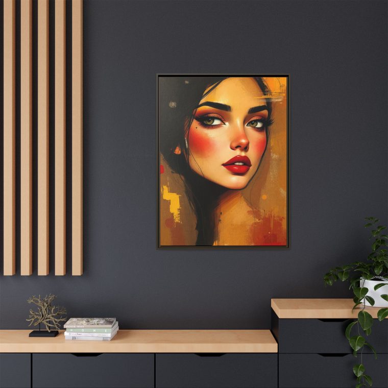 Bohemian Line Art Face - Minimalist Canvas Wall Decor - Image 24