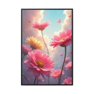 Bloom Drift ethereal floating flowers artwork featuring delicate blossoms in a serene, dreamlike composition
