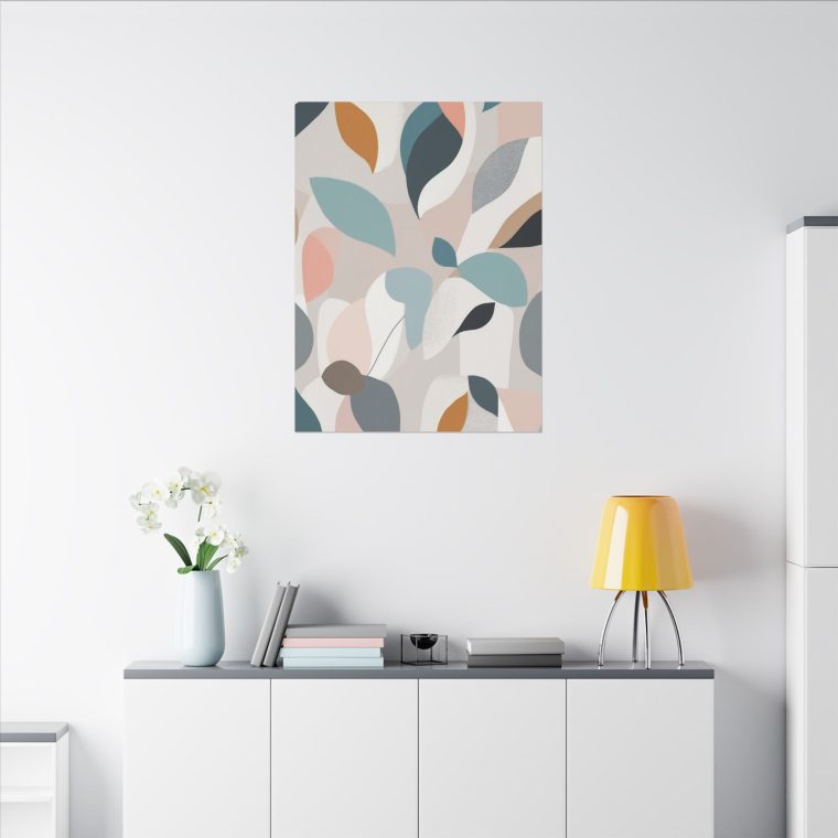 Botanical Bliss: Abstract Leaf Pattern Wall Art for Modern Interiors - Image 16