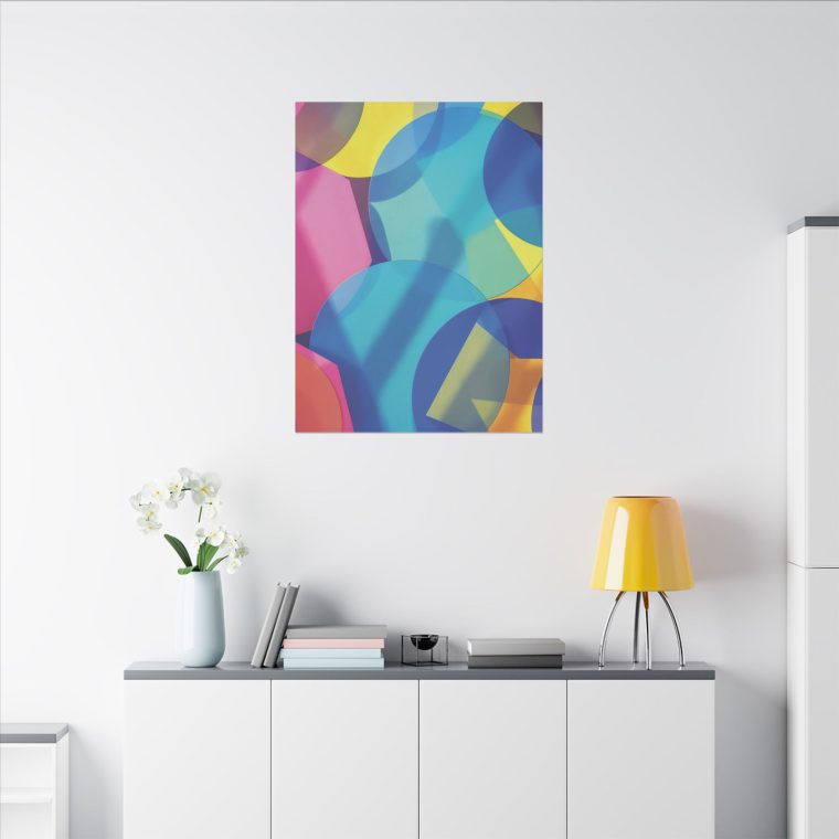 Vibrant Layers Transparent and Solid Shapes in Bold Hues - Image 16