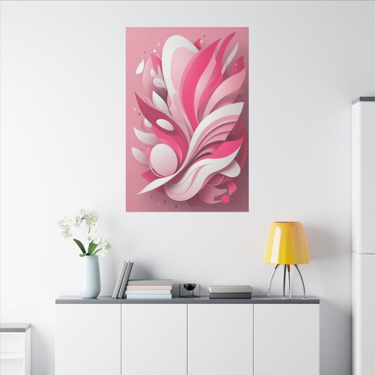 Blooming Abstraction Dynamic Pink Layers and Sculpted Forms - Image 4