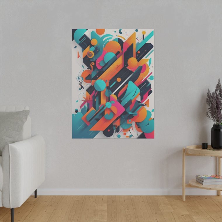 Modern Abstract Symphony of Shapes and Colors Wall Art - Image 15