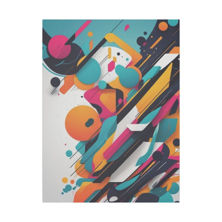 Dynamic Collision of Color and Geometry Wall Art - Image 5