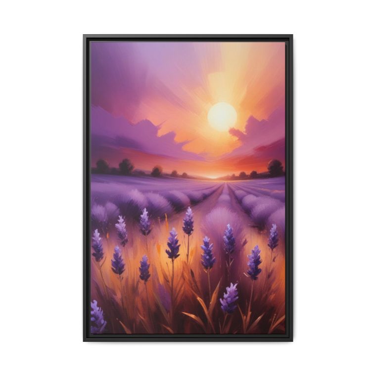 40x60 Canvas Mountain Wall Art Purple Abstract - Image 5