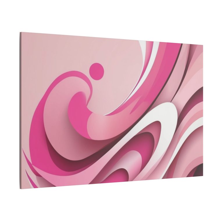 Graceful Pink Waves Abstract Layered Design in Soft Tones - Image 10