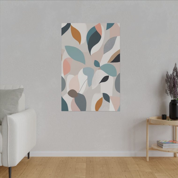 Botanical Bliss: Abstract Leaf Pattern Wall Art for Modern Interiors - Image 11