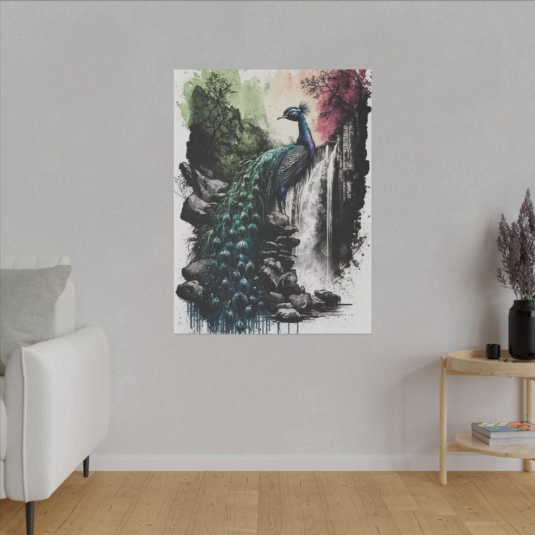 Watercolor Painting of a Beautiful Peacock Elegance in Art - Image 15