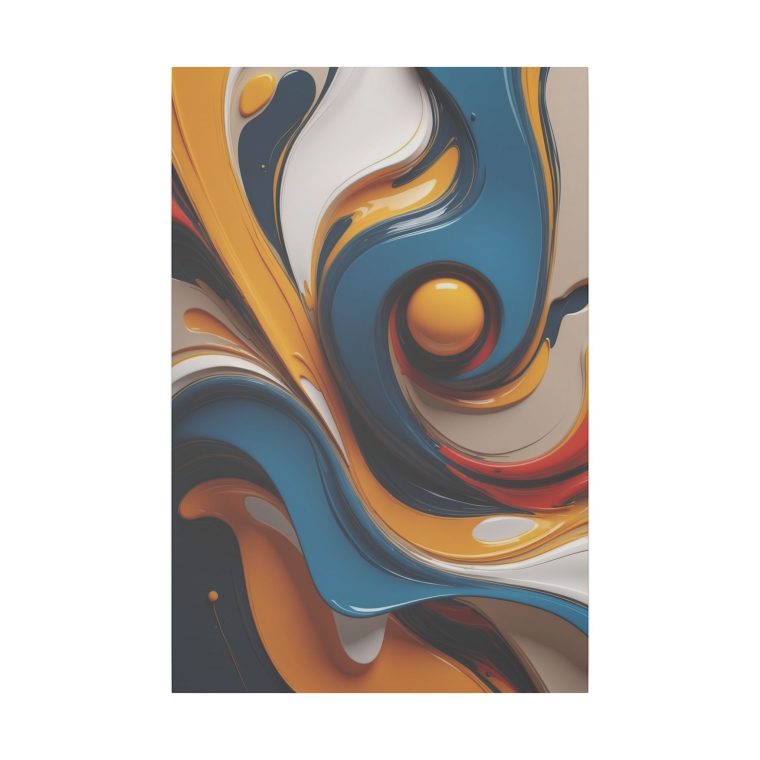 Flowing Harmony Modern Abstract Oil Art for Contemporary Interiors - Image 9