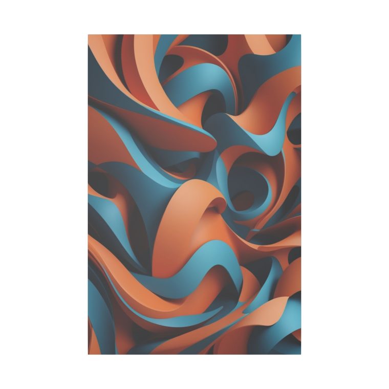 Dynamic Curves Modern Abstract 3d Wall Design - Image 2