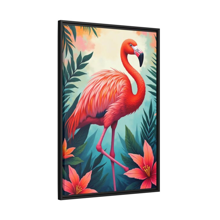 Flamingo Bliss Tropical Canvas Art with Modern Flair - Image 6