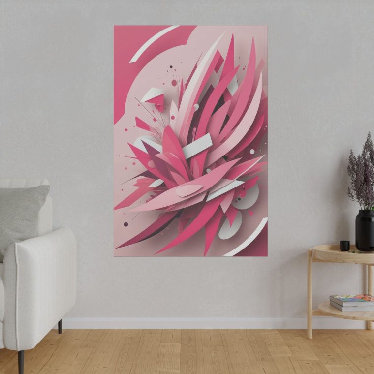 Explosive Pink Geometry Abstract Layers and Dynamic Design - Image 3