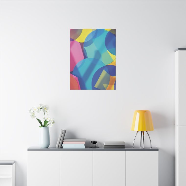 Vibrant Layers Transparent and Solid Shapes in Bold Hues - Image 4