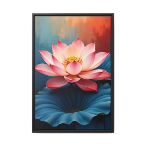 Premium Japanese Lotus canvas print showcasing serene floral artistry