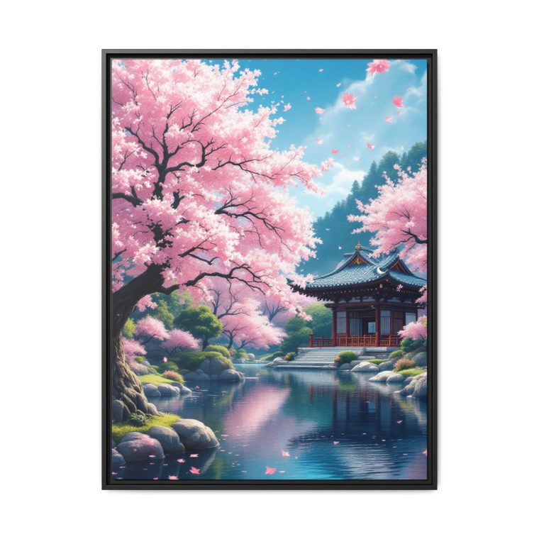 Traditional Japanese Temple Canvas Print Peaceful Home Decor - Image 9