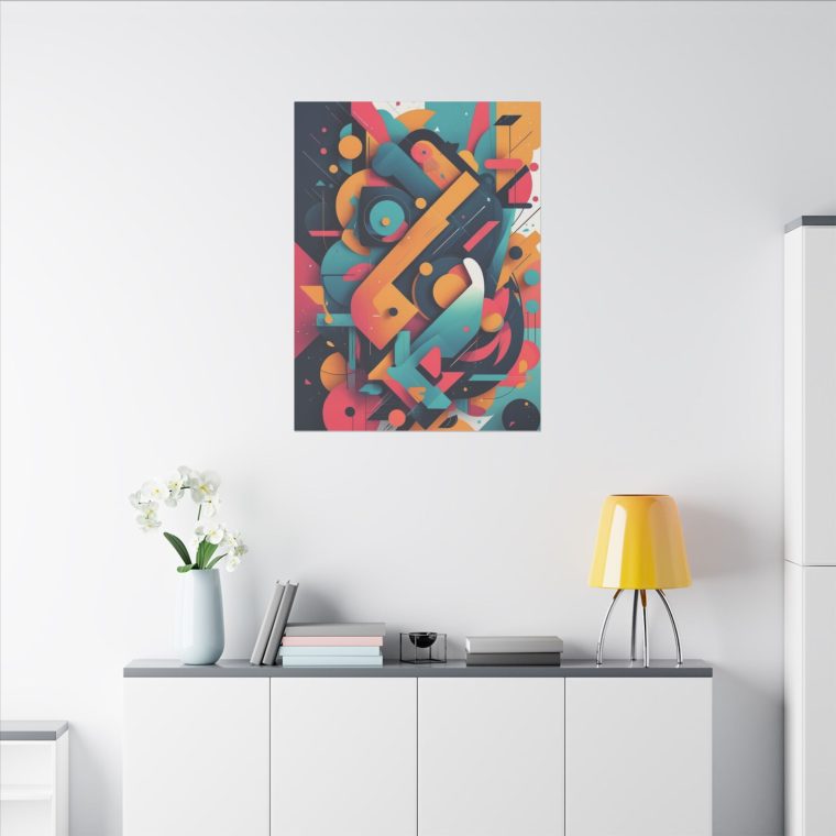 Geometric Kaleidoscope in Vibrant Harmony Wall Art - Image 16