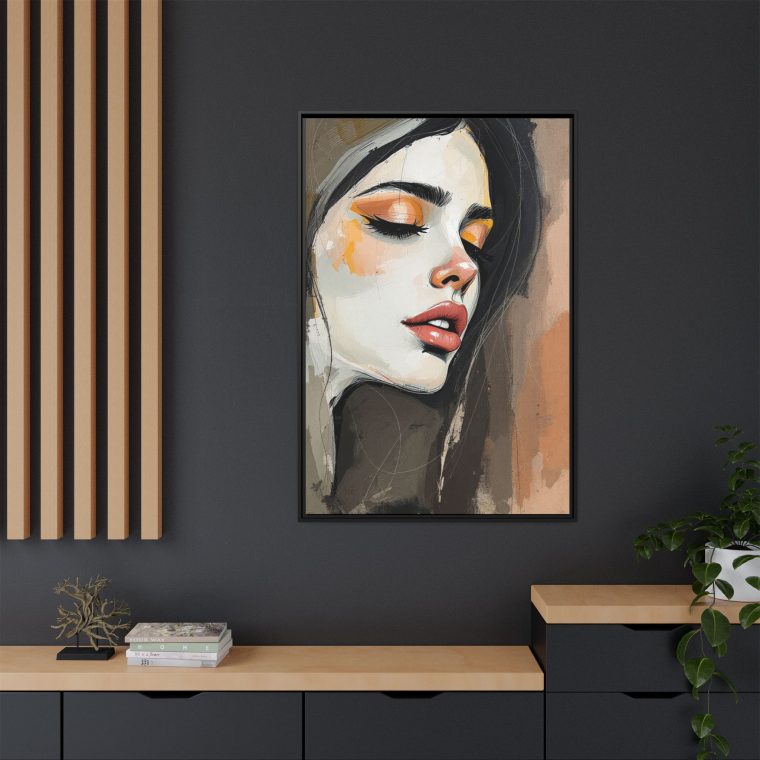 Modern Boho Abstract Face Earth Colors Wall Print - Image 12