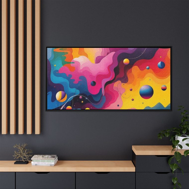 Modern Abstract Paint Swirls Large Canvas Wall Art - Image 32