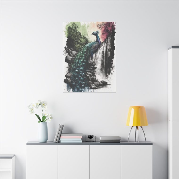 Watercolor Painting of a Beautiful Peacock Elegance in Art - Image 16