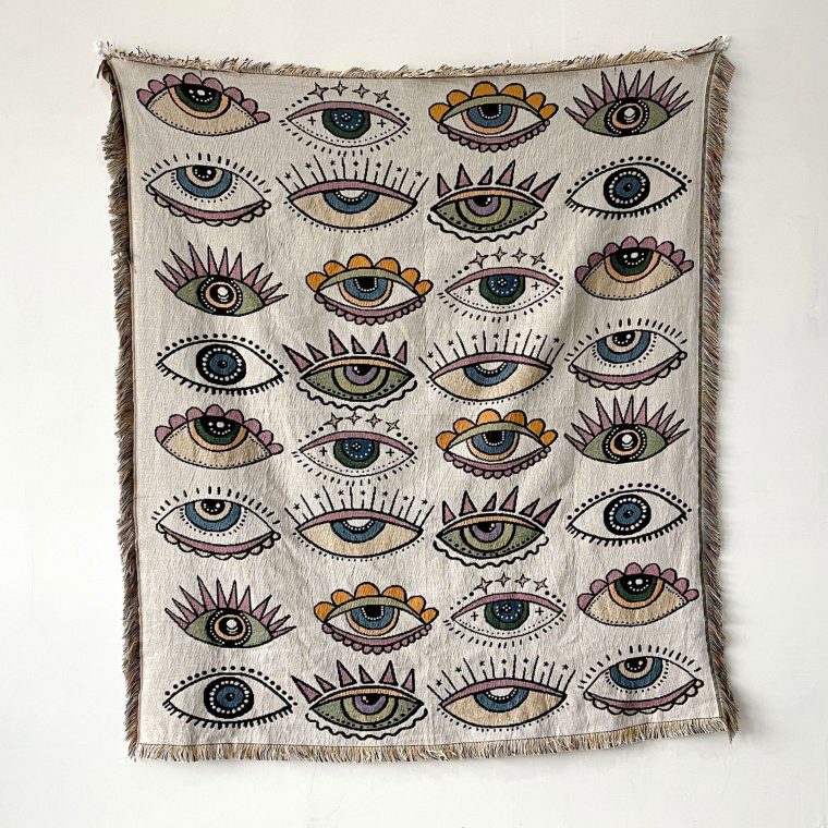 Boho Sofa Blanket Tapestry, Bohemian Blanket - Image 8