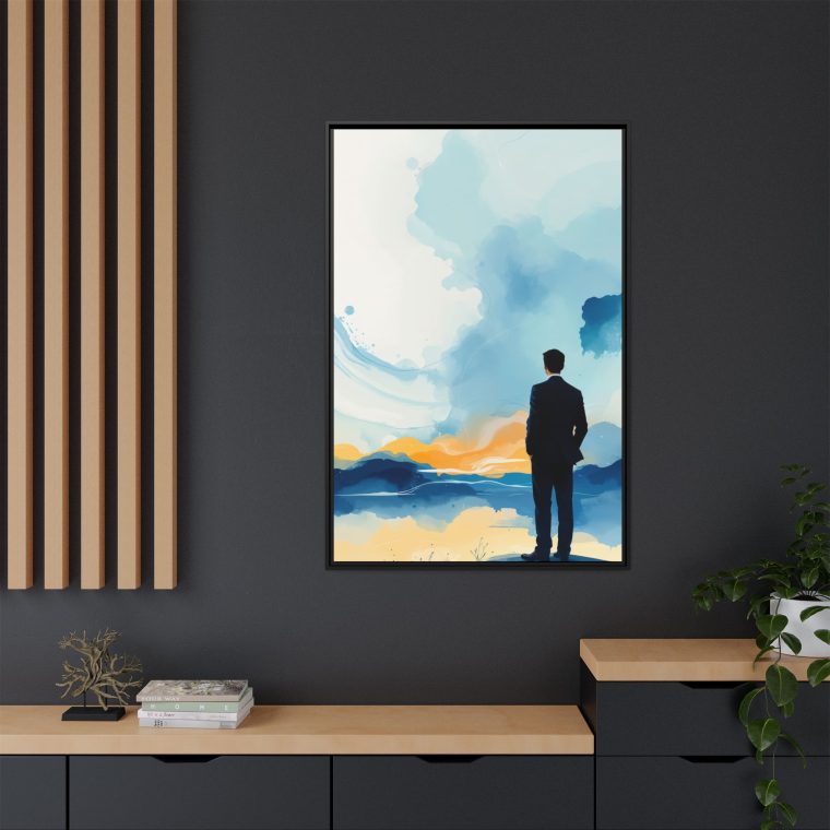 Elegant Business Man silhouette artwork for wall decor