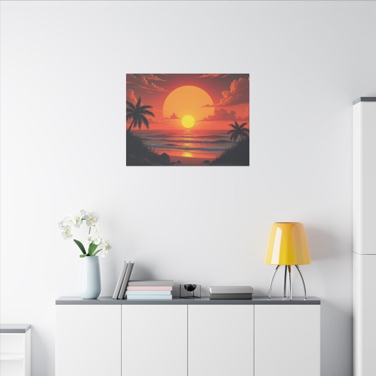 Painting Sunset With Sun Moon - Image 8